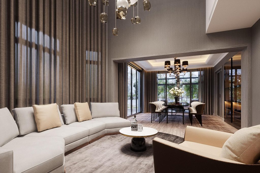 Thiết kế phòng ngủ master biệt thự Vinhomes Riverside